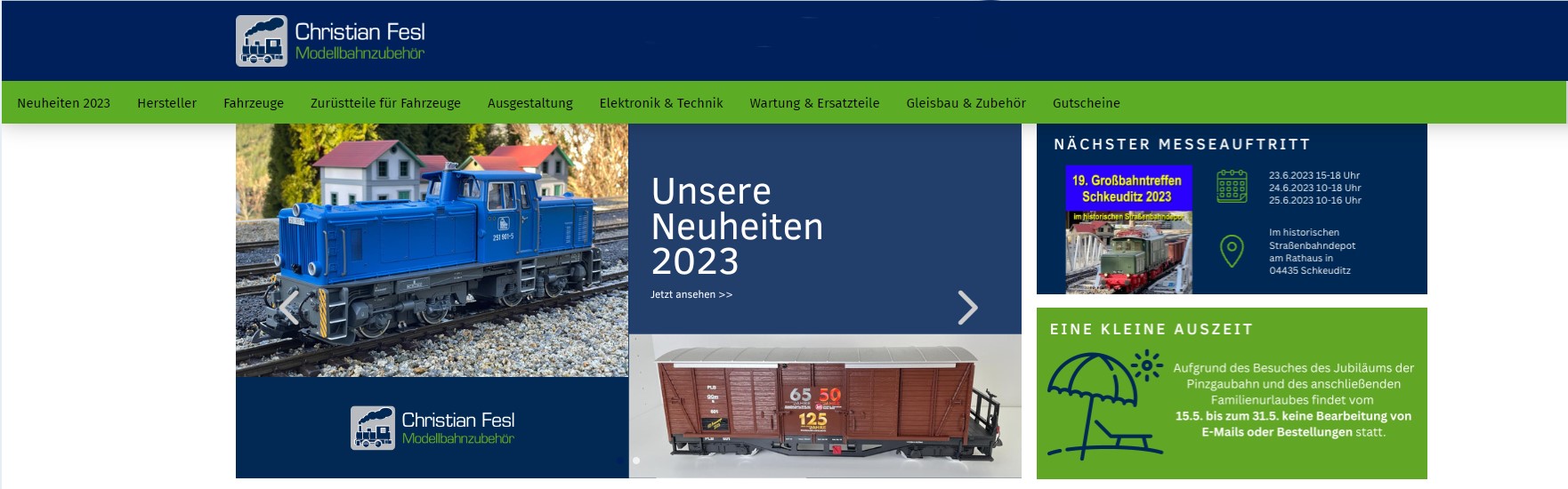 WEB Seite und Online-Shop von christian Fesl