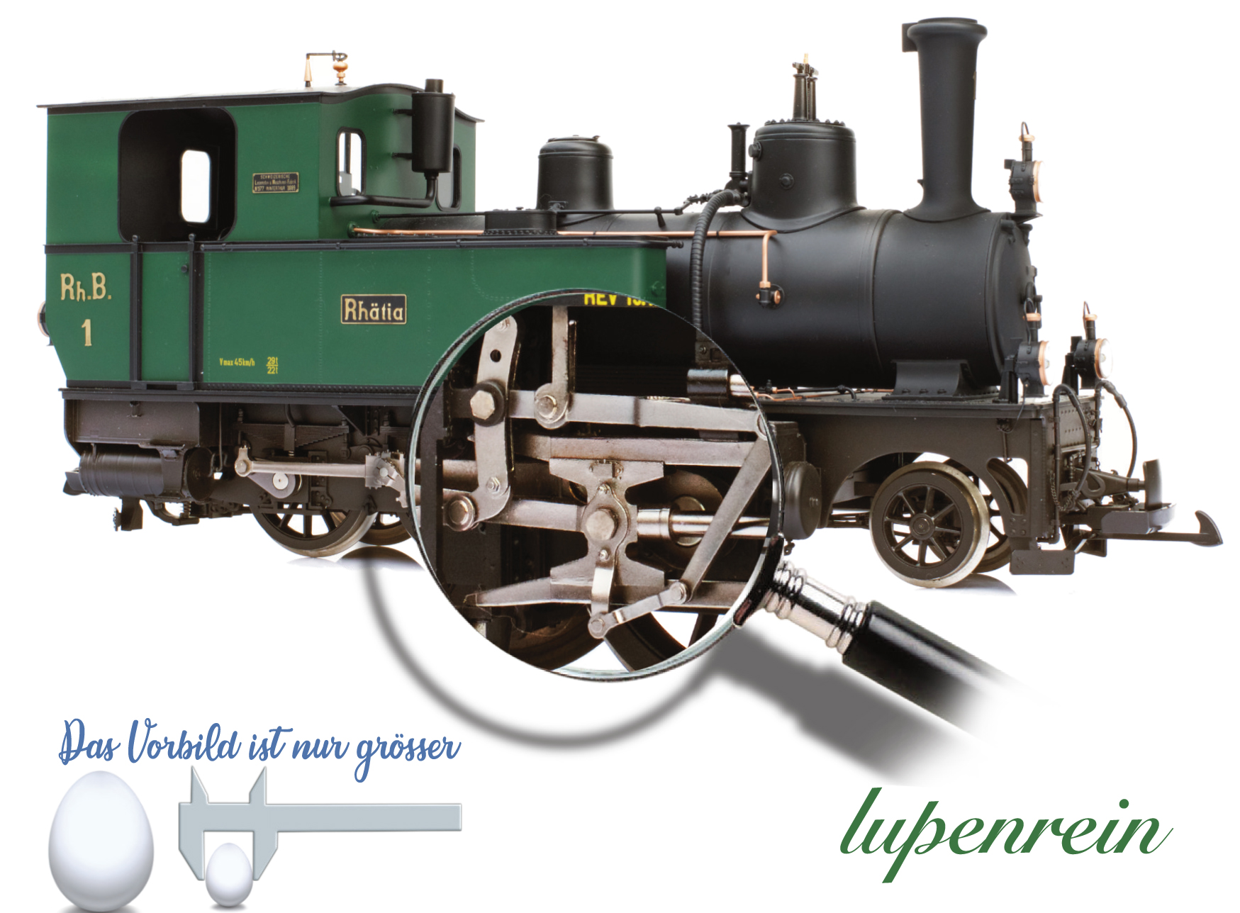rhaetia - Kiss Modellbahnen Schweiz - Lupenrein nur das Original ist größer