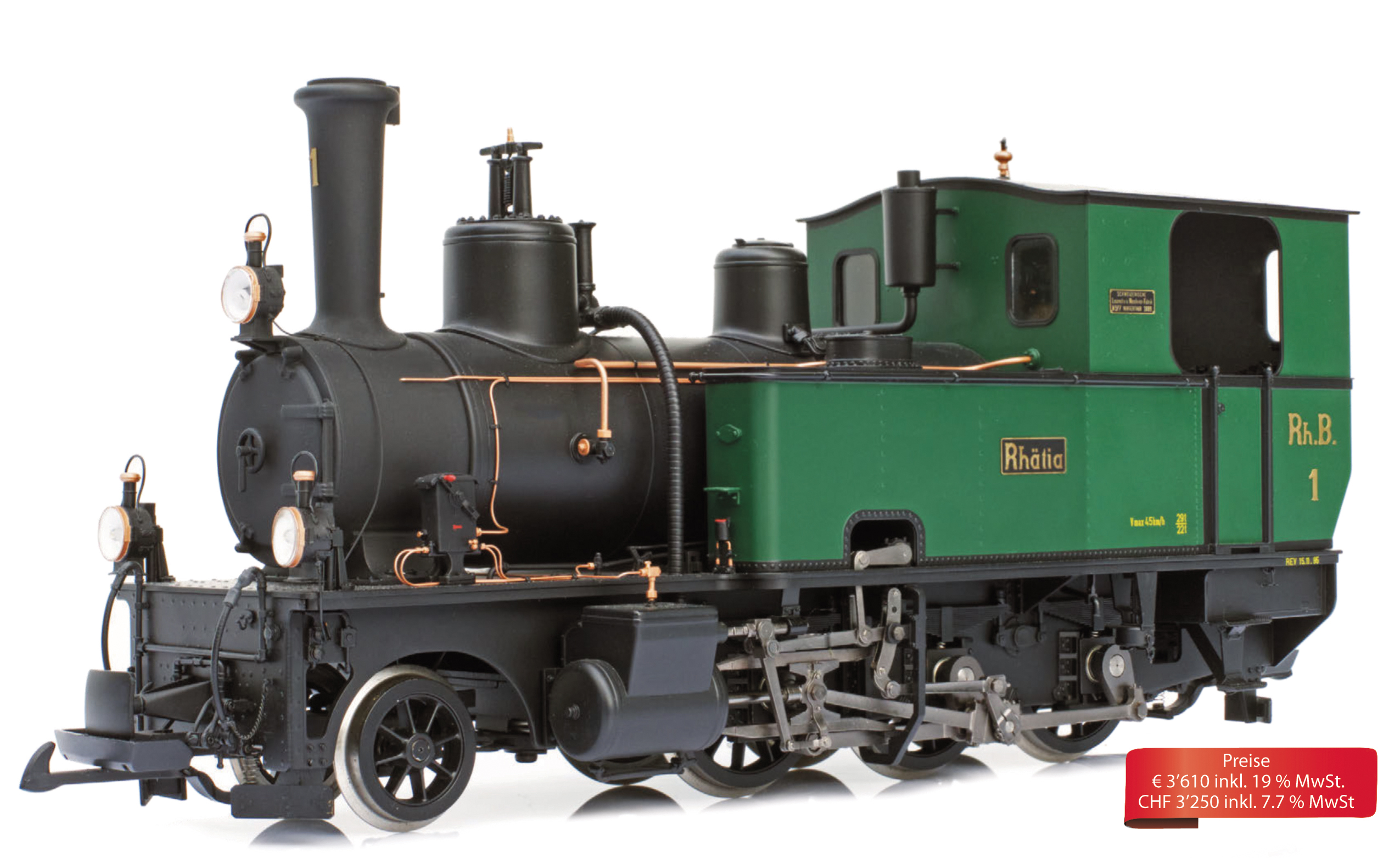 KISS Modellbahnen Schweiz - RhB Modell Rhaetia - Metallmodell