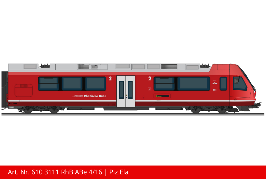 Kiss - Schweiz - Triebzug ABe 4/16 Piz Ela - Bestellnummer 610 3111  in rot