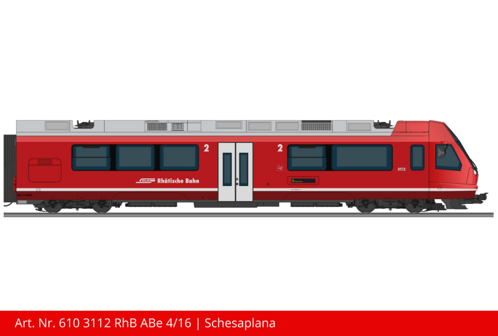 Kiss - Schweiz - Triebzug ABe 4/16 Schesaplana - Bestellnummer 610 3112  in rot