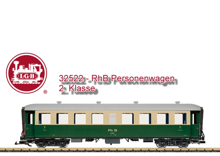 32522 - RhB Personenwagen creme/grn 