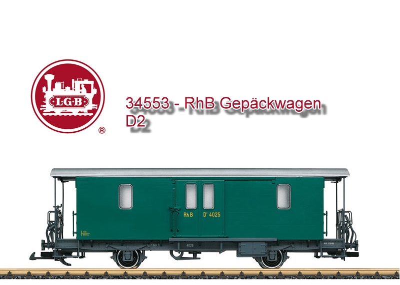 LGB Art. Nr. 34553 - RhB Gepckwagen D2