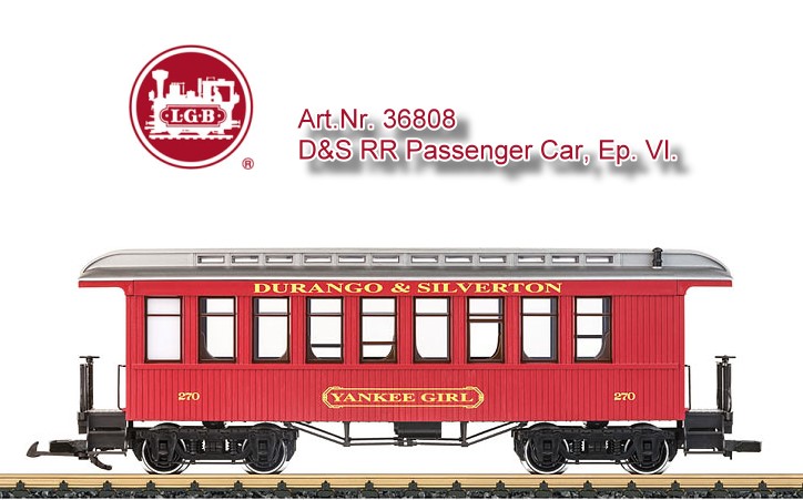 LGB 36808 - Passenger Car - Personenwagen der Durango & Silverton Railroad - USA - Neuheit 08 - 2106