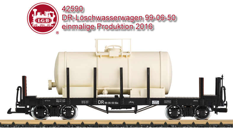 LGB Art. Nr. 42590 - DR Lschwasserwagen - Schmalspur - 99-06-50