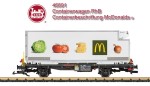 Ausgeliefert: Containertragwagen mit dem McDonalds Containerwagen. 