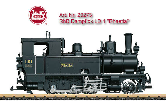 Modell der Dampflok "Rhtia" der RhB in der Ursprungsausfhrung als LD 1 der damalige Landquart-Davos-Bahn. Originalgetreue Farbgebung und Beschriftung der Epoche I. Alle Treibradstze mit einem leistungsstarken kugelgelagerten Bhler-Motor angetrieben, Haftreifen. Ausgerstet mit einem mfx/DCC-Decoder mit vielen Licht- und Soundfunktionen. Viele angesetzte Details, Fhrerstandstren zum ffnen. Verpackt in edler Holzkassette, weltweit limitiert auf 399 Stck, mit Echtheitszertifikat. Lnge ber Puffer 35 cm.