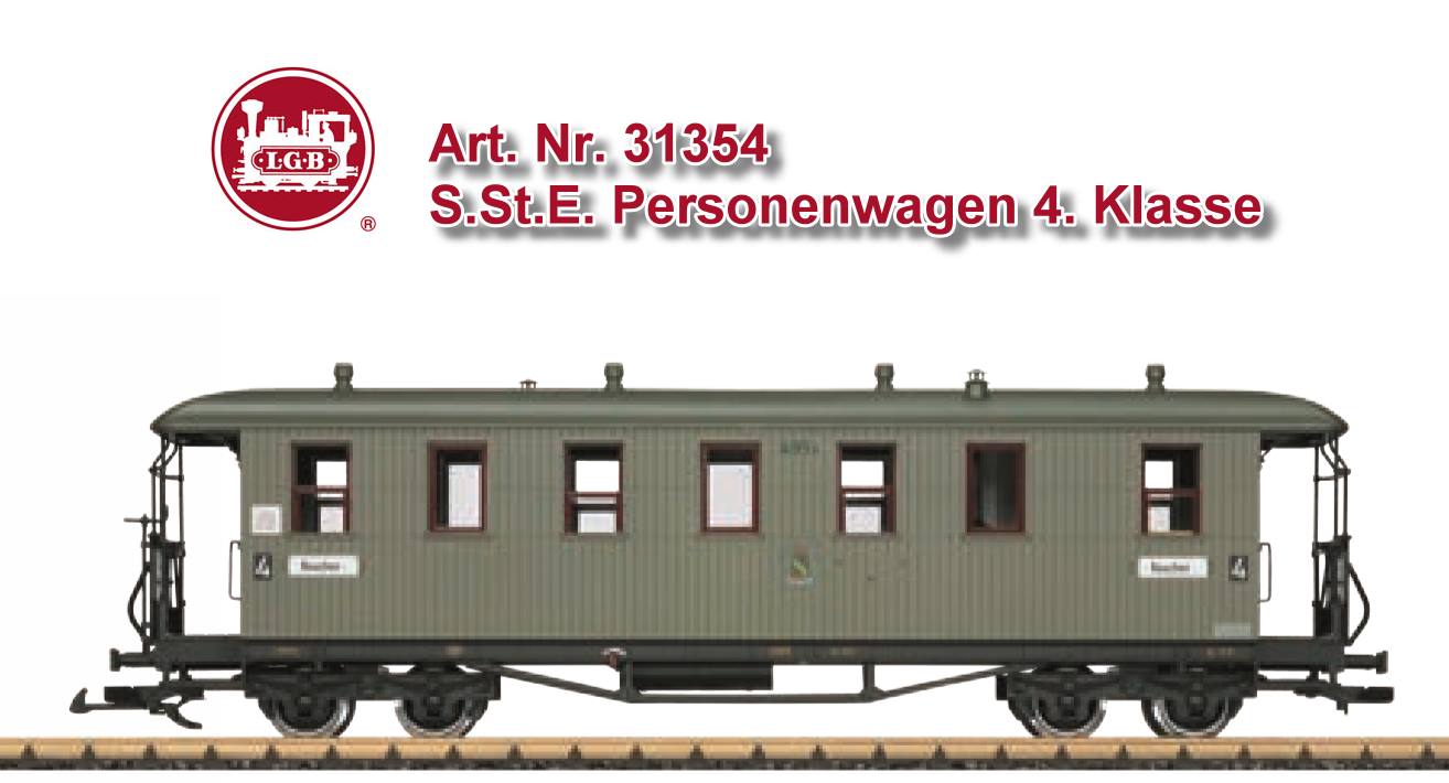 Neuheit 2018 - Liefertermin 2019 - S.St.E. Personenwagen 4. Klasse - Art. Nr. 31354