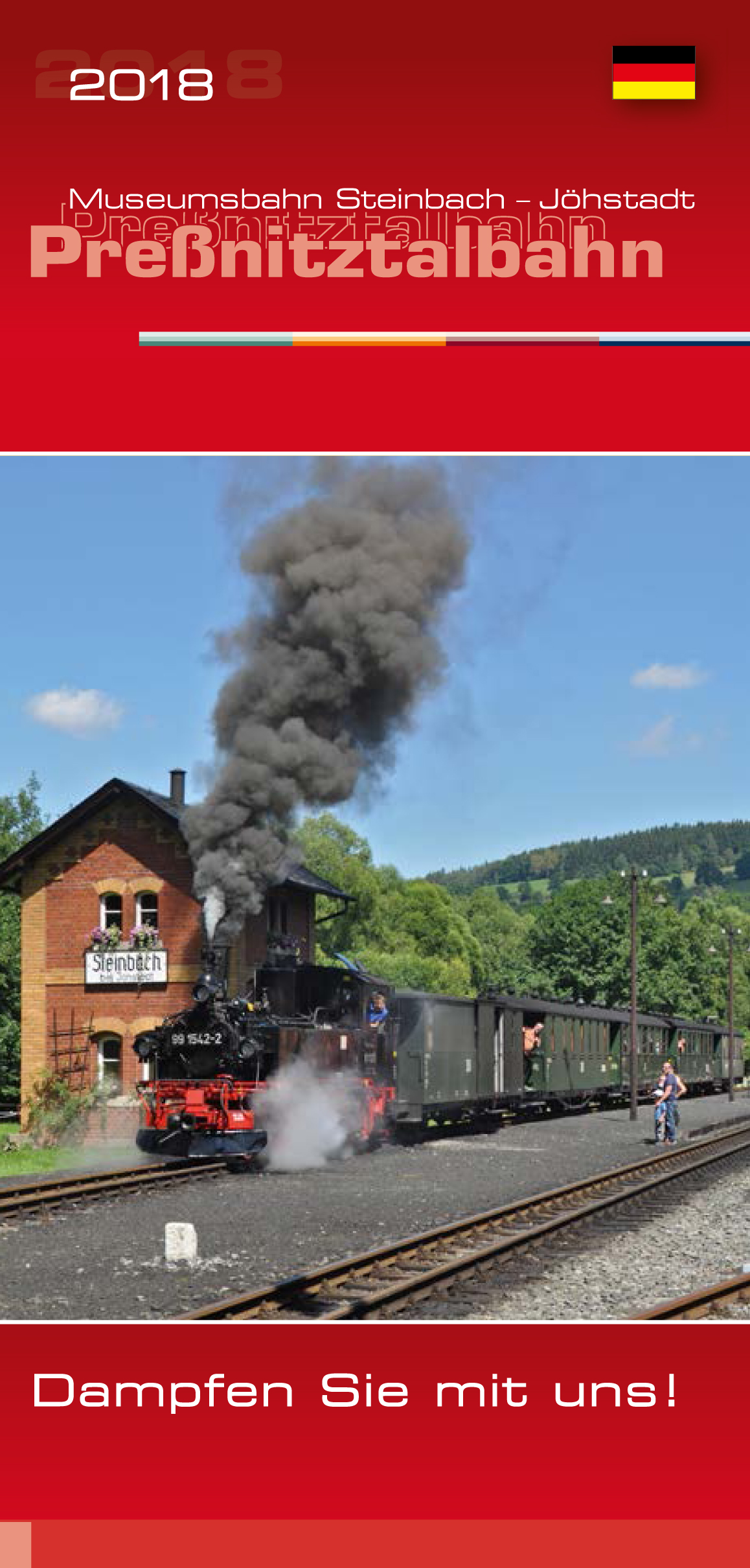 Flyer 2018 der Prenitztalbahn - Museumsbahn 