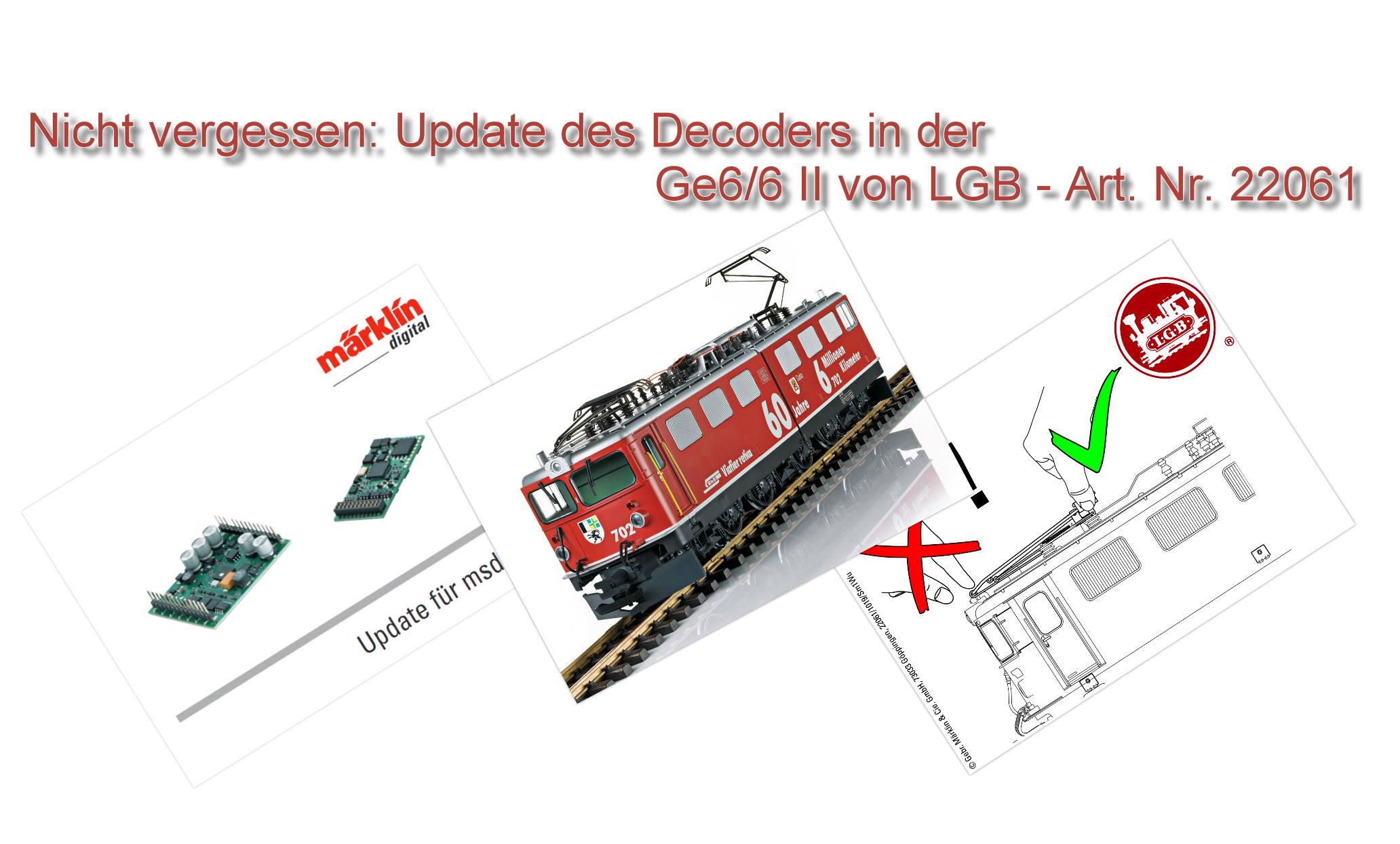 Update Decoder und richtige Handhabung des Pantographens. 