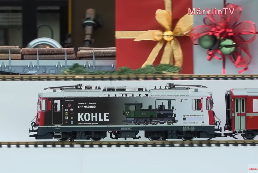 Ge 4/4 II der RhB - Modell Art. Nr. 28444 von LGB. Hier ein Ausschnitt von der Prsentation im November in Landquart auf dem YOUTUBE Kanal von 