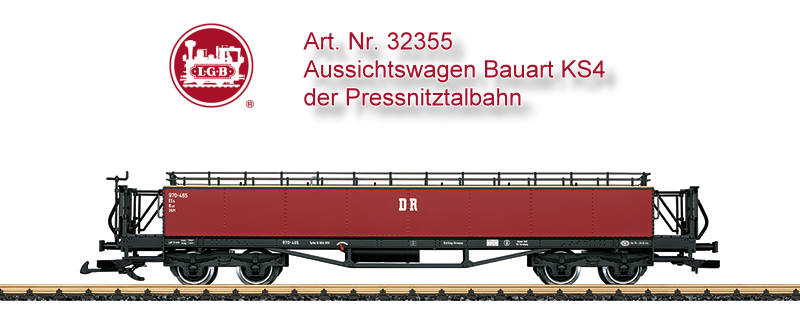 LGB Art. Nr. 32355 - Aussichtswagen Bauart KS4 der Pressnitztalbahn