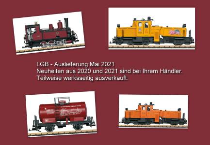 Auslieferung der Neuheiten 2020 und 2021 von LGB