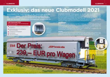 Der Preis für die Neuheit 2021, das exklusive  LGB® Clubmodell Schiebewandwagen der RhB - Art. Nr. 48574 ist bekannt! 