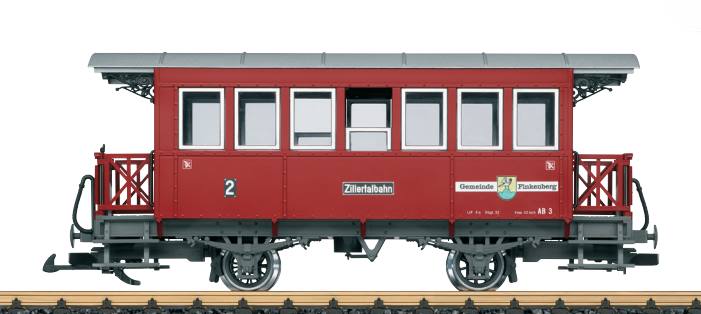 Art. Nr. 33210 - Zillertalbahn AB 3, Modell des Personenwagens "Gemeinde Finkenberg" zweite Klasse. Ausfhrung der Epoche IV