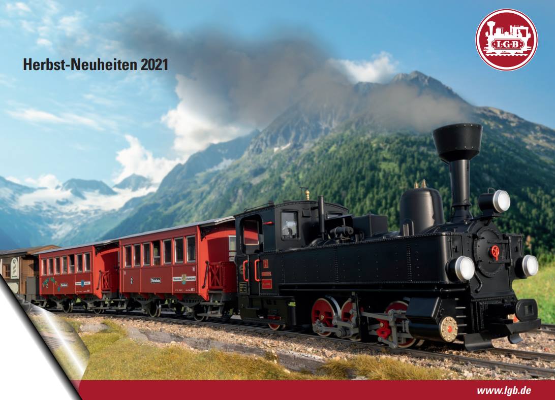 Prospekt: Herbstneuheiten von LGB 2021 - sterreich - Zilltertalbahn, USA und eine Wiederauflage von RhB Modellen 