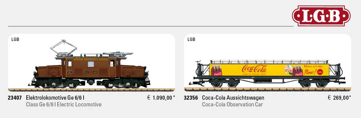 Auslieferungen von LGB an den Fachhandel im August 2021. 