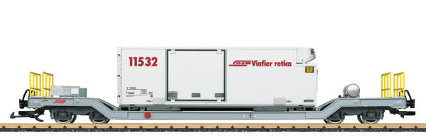RhB: Art. Nr. 45926 - Containerwagen Nr. 65679 mit Khlcontainer Y 11532 in wei, Sommerneuheit 2021