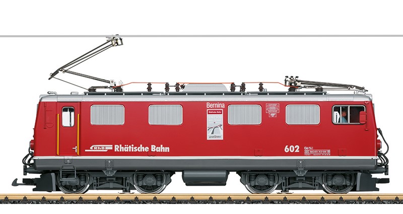 LGB Artikel Nummer 22042, neu konstruiertet Lokkasten, Betriebsnummer 602, Neue Stirnfront, Originalgetreue rote Farbgebung, Leistungsstarke Bhler Motoren, Mit mfx/DCC Decoder