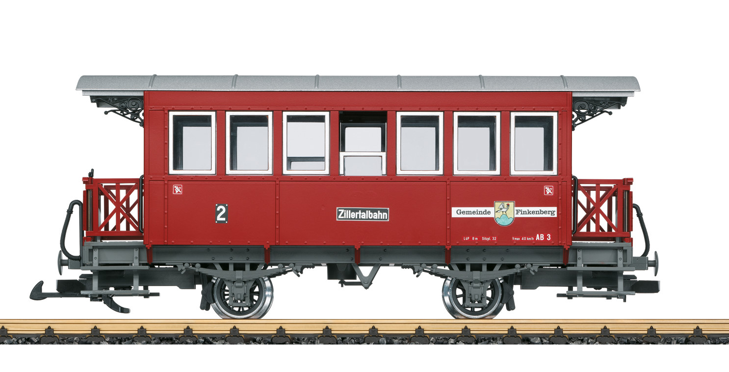 Art. Nr. 33210, Personenwagen, Zillertalbahn AB 3, Diese schnen Oldtimerwagen aus der Anfangszeit der Zillertalbahn sind heute noch im historischen Dampfzug, der zwischen Jenbach und Mayrhofen in Tirol verkehrt, im Einsatz. 