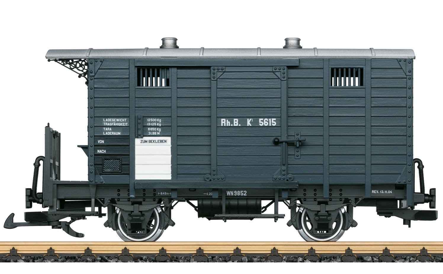 LGB Art. Nr. 45302 - RhB gedekcter Gterwagen 