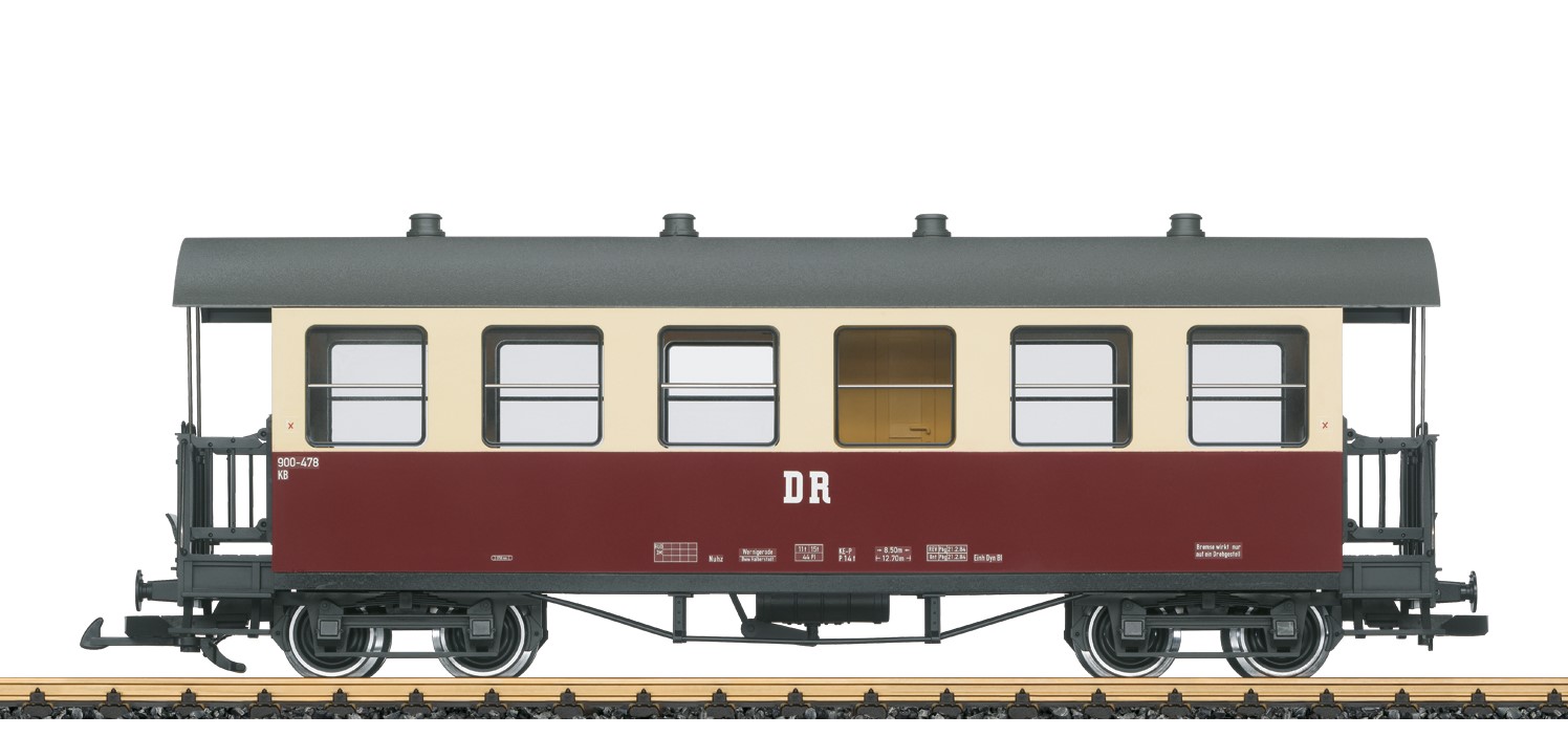 LGB Artikel Nr. 37736 - Deutsche Reichsbahn - Personenwagen - Neue Betriebsnummer 900-478 KB