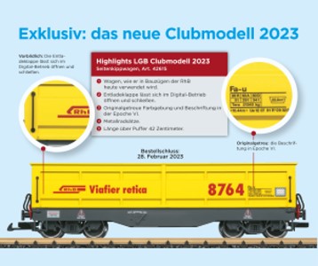 Zweite Neuheit 2023 von LGB - Art. Nr. 42615 - Seitenkippwagen der RhB