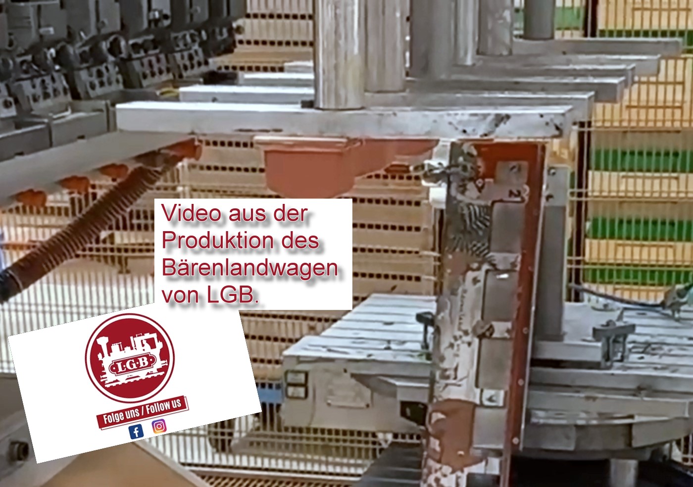 Video aus der Produktion des Bärenlandwagen von LGB. Der Film öffnet sich in einem neuen TAB ihres Browsers.