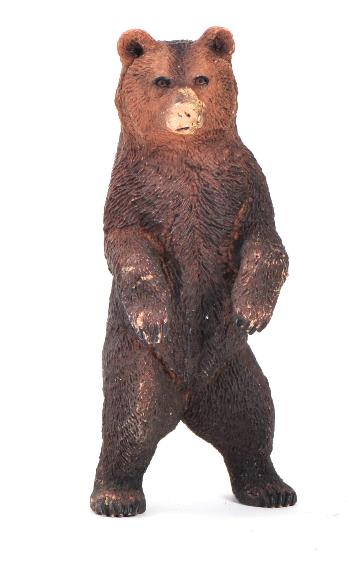 Der teuerste Bär in der Runde. Mit rund 9,00 EUR steht der Grizzlybär von Schleich sehr stabil und hat auch nach Jahren im Garten noch die Farbe und die Feinheiten behalten. Alleine die Nase wurde etwas angefressen.