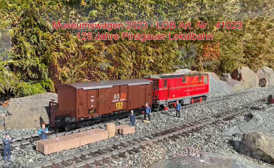 LGB Museumswagen 41023 und alte 2095 von LGB. Der Kurzfilm startet in einem neuen Fenster wenn Sie auf das Bild klicken!