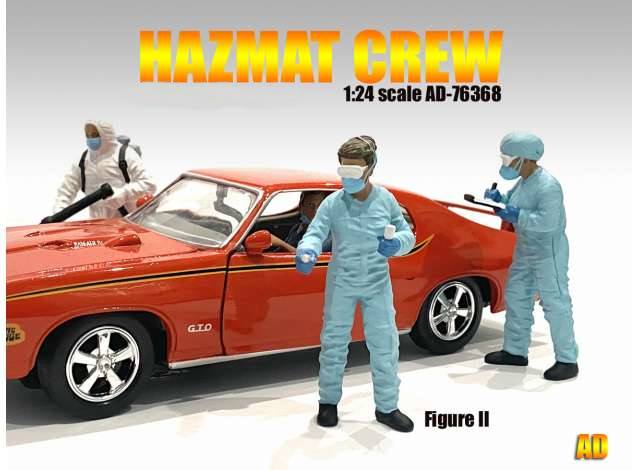 American Diorama - Art. Nr. 76368, Steffi - im blauen OP Anzug mit Schutzbrille und Maske, sowie Handschuhen. Hier wird bereits im Auto "geimpft". So ist das in den USA, kein groes Impfzentrum, sondern "Drive In". 