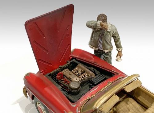 American Diorama - Art. Nr. 76362 - Mechanic - Sweating Joe, Art.Nr. 76362 - Mechaniker JOE - schwitzt vor und nach der Arbeit! 
