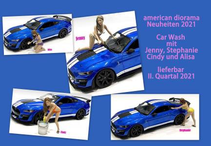 Neuheiten II. Quartal 2021 von american diorama - Figuren für die Gartenbahn! Auto Wäsche!   