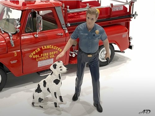 US-Feuerwerhrmann - Art. Nr. 76420 - Fire Dog Training - Feuerwehrhund - Ausbildung - Hunde sind auch in den USA bei der Feuerwehr fr verschiedene Einstze vorbereitet. Die Bezugsperson bildet den dafr vorgesehenen Hund aus. Vielfach werden in den USA Dalmatiner eingesetzt. 