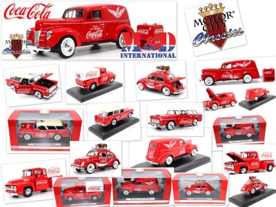 Fr US und Coca-Cola Liebhaber: Modellautos von M&D Internationa. und Motor City Classics.  