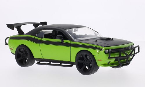 Dodge Challenger SRT8 Tuning-hellgrn/matt-schwarz Fast & Furios 7 aus 2008, JADA Modell 