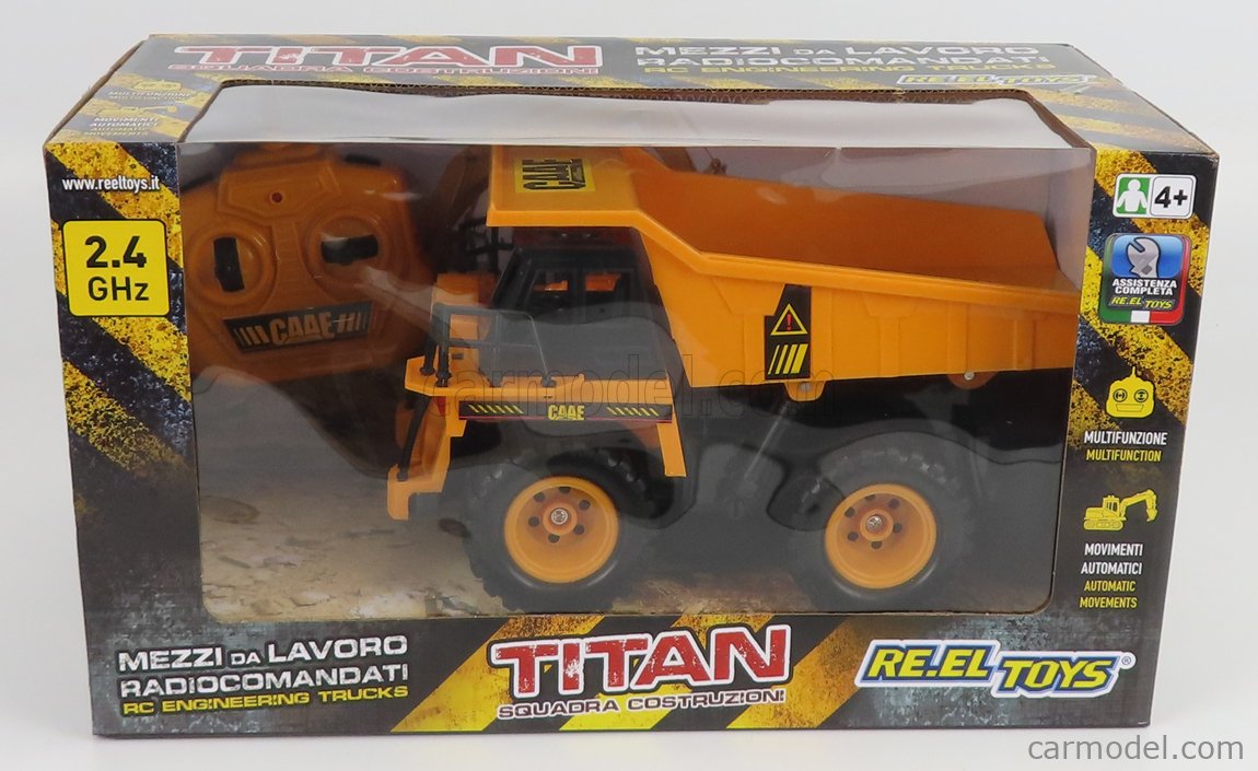 RE-EL Toys - CAAE Titan Raupentraktor 2013, Epoche VI, Gelb Schwarz, Carmodel Code: CAR 161215