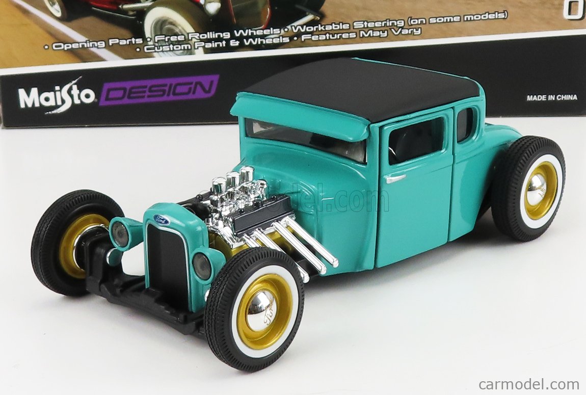 MAISTO - FORD USA - MODEL A CUSTOM 1929, hellgrn, Baujahr 1929, Besonderheit: Tuning