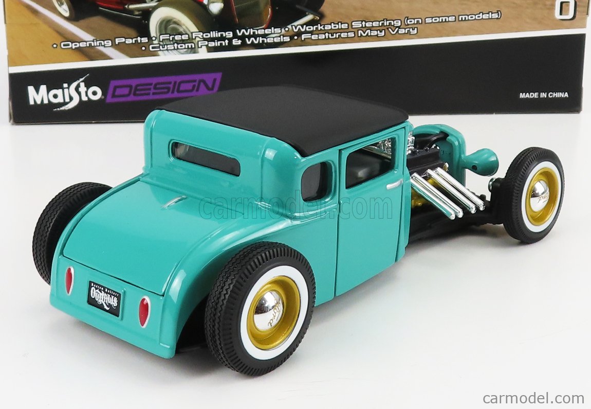 MAISTO - FORD USA - MODEL A CUSTOM 1929, hellgrn, Baujahr 1929, Besonderheit: Tuning