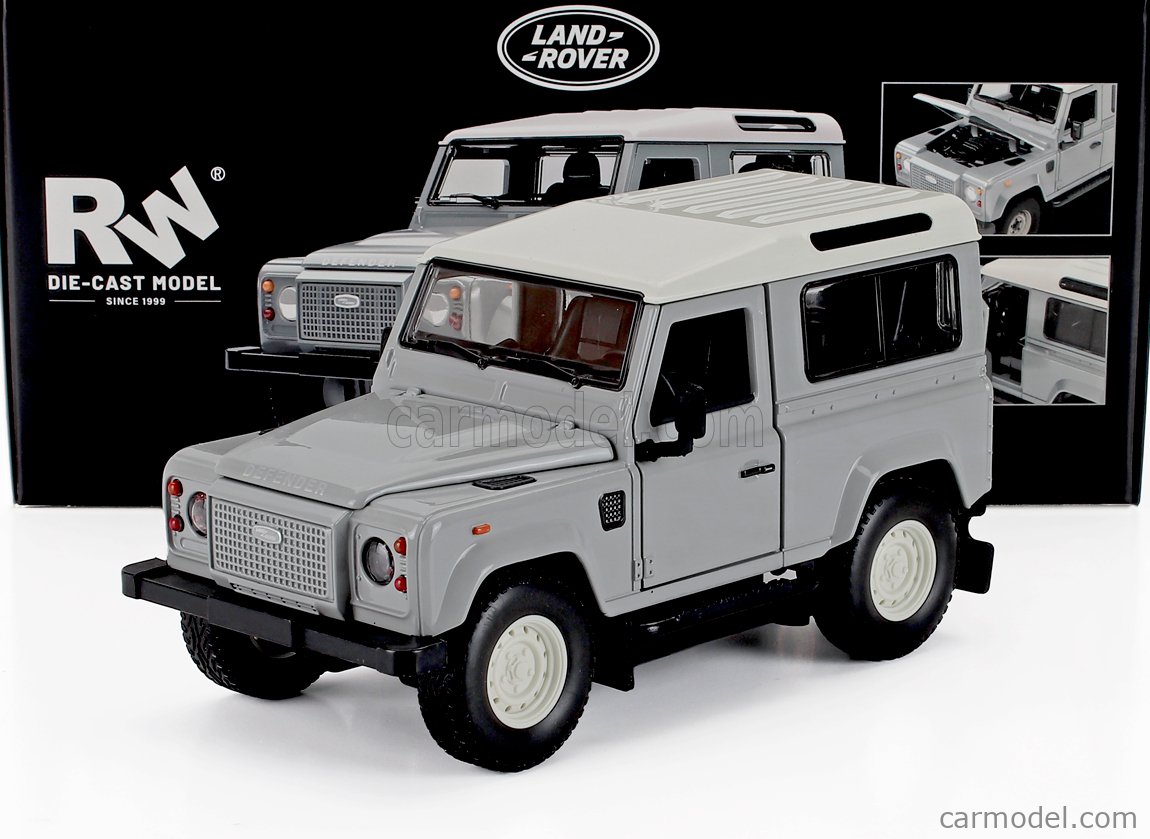 RE-EL Toys - Land Rover  DEFENDER 90 CLASSIC WORK V8 ISLAY EDITION 2023 Grau/Weiss 