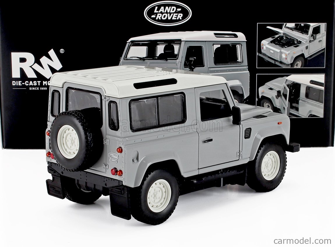 RE-EL Toys - Land Rover  DEFENDER 90 CLASSIC WORK V8 ISLAY EDITION 2023 Grau/Weiss 