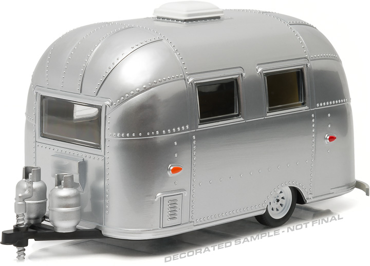 Wohnwagen von Greenlight - Bambi Airstream Sport - silber- - Fertigmodell in Metall-Kunststoff von Greenlight