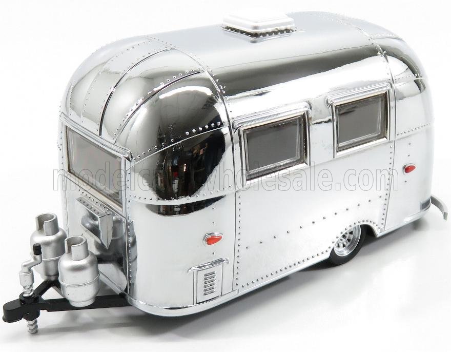 Wohnwagen von Greenlight - Bambi Airstream Sport - chrom- - Fertigmodell in Metall-Kunststoff von Greenlight