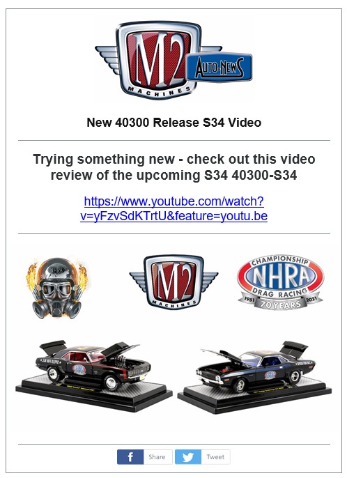 Hier geht es zum Video fr die beiden Muscle Cars von M2 - erhltlich bei WALMART USA 