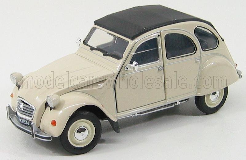 Wiederauflage Citroen - 2 CV in beige mit schwarzem Verdeck