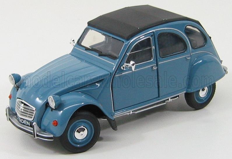 Wiederauflage Citroen - 2 CV in blau mit schwarzem Verdeck