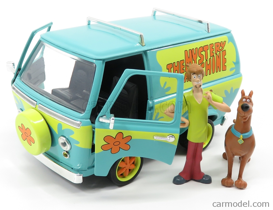 The Mystery Machine mit der deutschen Dogge Scooby-Doo und Shaggy Rogers. US-Fernsehserie aus 1969 von Hanna-Barbera