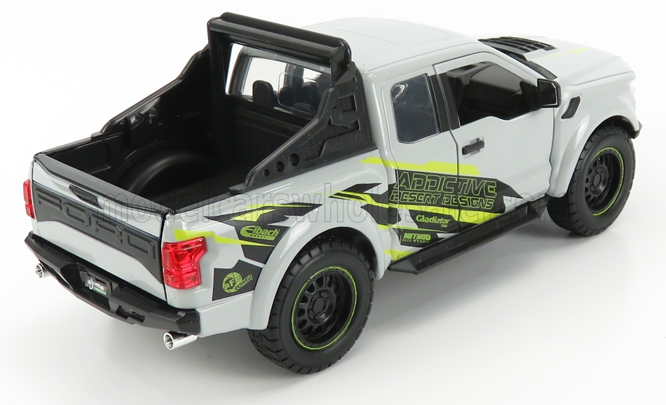 Ford USA-F-150 Raptor Pick Up 2017, Fertigmodell, Metall und Kunststoff in grau, schwarz und gelb. Jada 31516