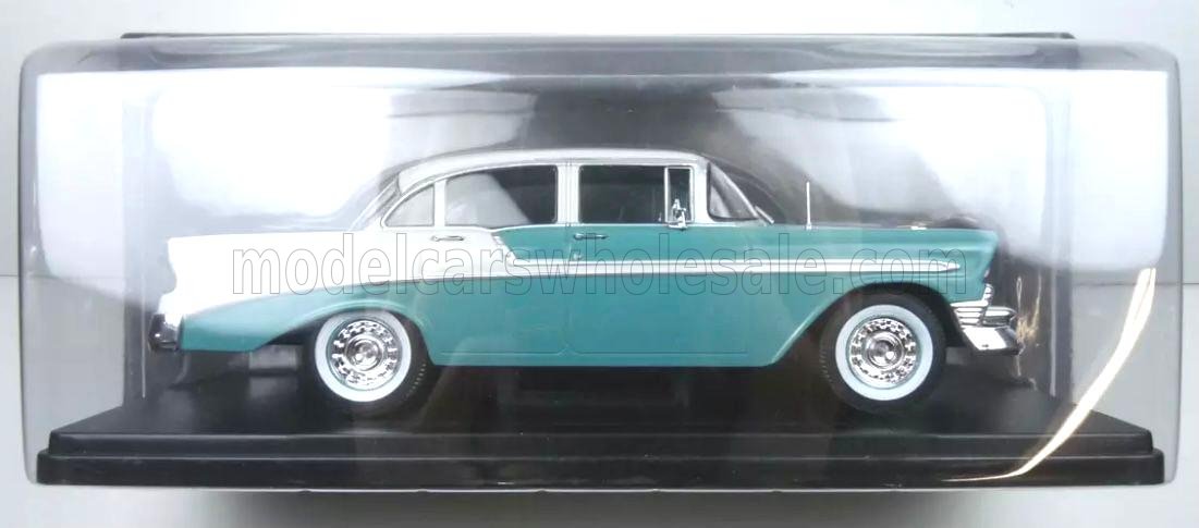 Edicola 1/24 - Chevrolet - Bel Air Sedan 1956 in grn wei.  Epoche III - mit Kunststoffvitrine. Die-Cast Model in 1:24, MEXCOLL24013