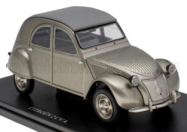 Edicola - Citroen - 2CV A Cabriolet mit geschlossenem Dach - Baujahr 1948 in grau 